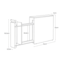 Tower Sliding Storage Cart | White
