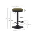 Tuma Adjustable Barstool | Green