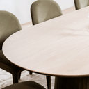 Valais Ceramic Oval Dining Table | Travertine