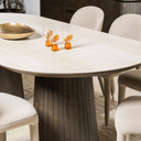 Valais Ceramic Oval Dining Table | Travertine