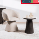 Valais Ceramic Side Table | Travertine
