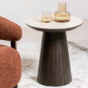 Valais Ceramic Side Table | Travertine