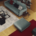 Veliro Ottoman | Eucalyptus Green