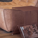 Willowby Cube Side Table | Chocolate Red