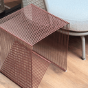 Willowby Cube Side Table | Chocolate Red