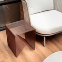 Willowby Cube Side Table | Chocolate Red