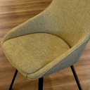 Zaki Swivel Dining Chair | Mustard