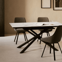 Zaki Swivel Dining Chair | Titanium Grey