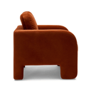 Zoe Armchair | Tangerine Velvet