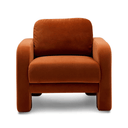Zoe Armchair | Tangerine Velvet
