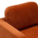 Zoe Armchair | Tangerine Velvet