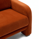 Zoe Armchair | Tangerine Velvet
