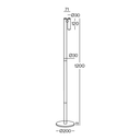 Zoom LED Rechargeable Floor Lamp | White
