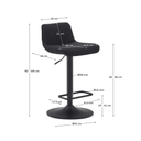 Bara Adjustable Barstool | Black