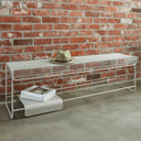 Benmore Patio Bench Seat SS | White