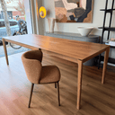 Carly Timber Leg Dining Chair | Terracotta / Walnut Brown