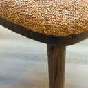 Carly Timber Leg Dining Chair | Terracotta / Walnut Brown