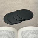 Cowboy Faux Leather Coaster Set | Black