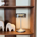 Crystal LED Rechargeable Table Lamp | Steel