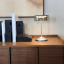 Crystal LED Rechargeable Table Lamp | Steel