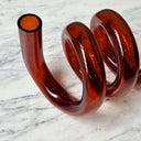 Curly Glass Vase | Amber
