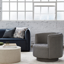 Graci Swivel Armchair | Natural Geometric