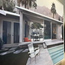Modernist Poolhouse | Palm Springs Canvas Print