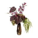 Artificial Purple Majestic Floral Arrangement