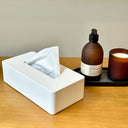 Tower Tissue Box Cover | White