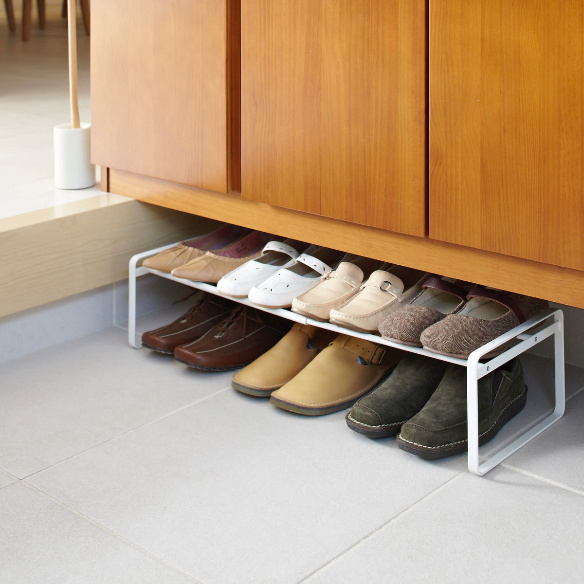 Frame Extendable Shoe Rack | White - CLU Living Pty Ltd