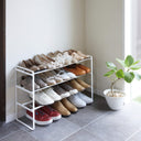 3 Tier Frame Extendable Shoe Rack | White