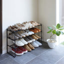 3 Tier Frame Extendable Shoe Rack | Black