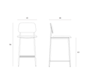 Anders DC Bench Barstool | Light Grey