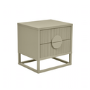 Benjamin Ripple Bedside Table | Putty