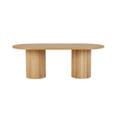 Benjamin Ripple Oval Dining Table | Natural Ash