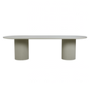 Benjamin Ripple Oval Dining Table | Putty