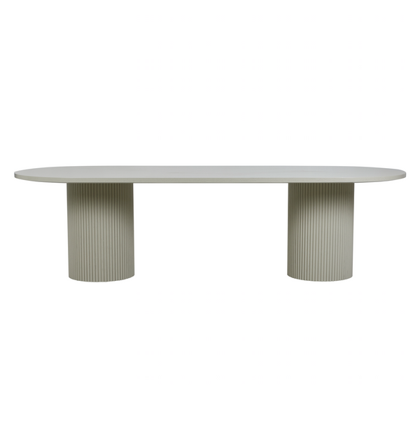 Benjamin Ripple Oval Dining Table Putty CLU Living Pty Ltd