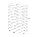 Brick Rectangle Umbrella Stand | White