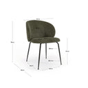 Hala Dining Chair | Green Chenille