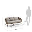 Cally 3 Seater Patio Sofa | Tan