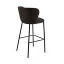 Carly Bench Barstool | Black Boucle