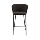 Carly Bench Barstool | Black Boucle