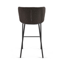 Carly Bench Barstool | Black Boucle