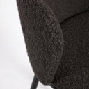 Carly Bench Barstool | Black Boucle