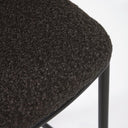 Carly Bench Barstool | Black Boucle