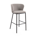 Carly Bench Barstool | Stone Grey Boucle
