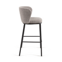 Carly Bench Barstool | Stone Grey Boucle