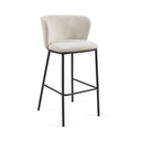 Carly Bench Barstool | Ivory Boucle