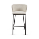 Carly Bench Barstool | Ivory Boucle