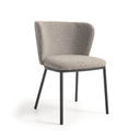 Carly Dining Chair | Stone Grey Boucle